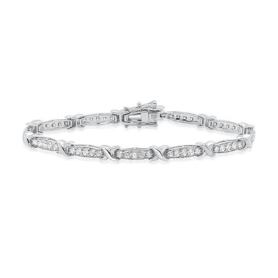 ETHIQUE Lab Created 2CTW Lab Grown Diamond Bracelet In Gold Plated Sterling Silver, White