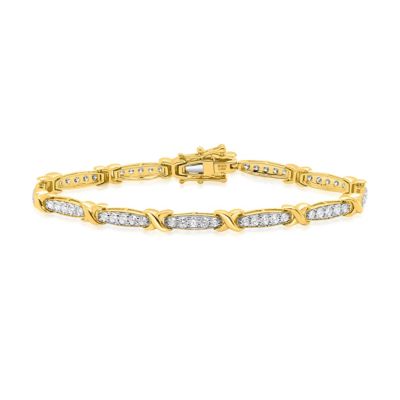 ETHIQUE Lab Created 2CTW Lab Grown Diamond Bracelet In Gold Plated Sterling Silver