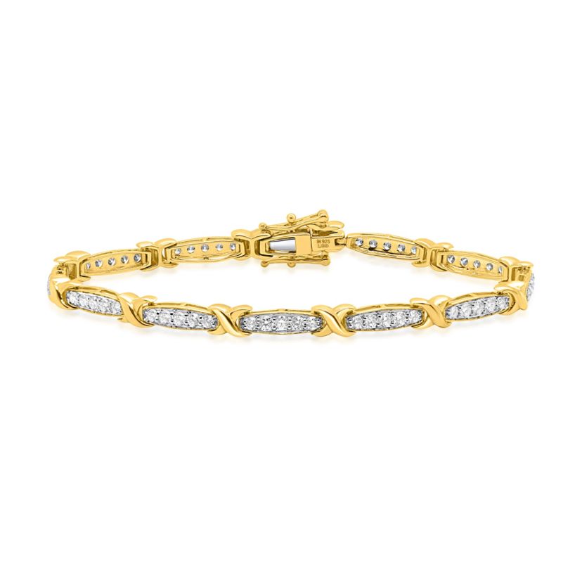 Lab Created 2CTW Lab Grown Diamond Bracelet In Sterling Silver