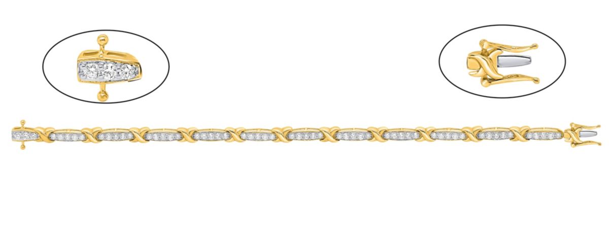 Lab Created 2CTW Lab Grown Diamond Bracelet In Sterling Silver