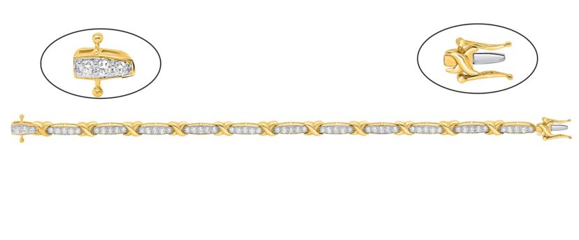Lab Created 2CTW Lab Grown Diamond Bracelet In Sterling Silver