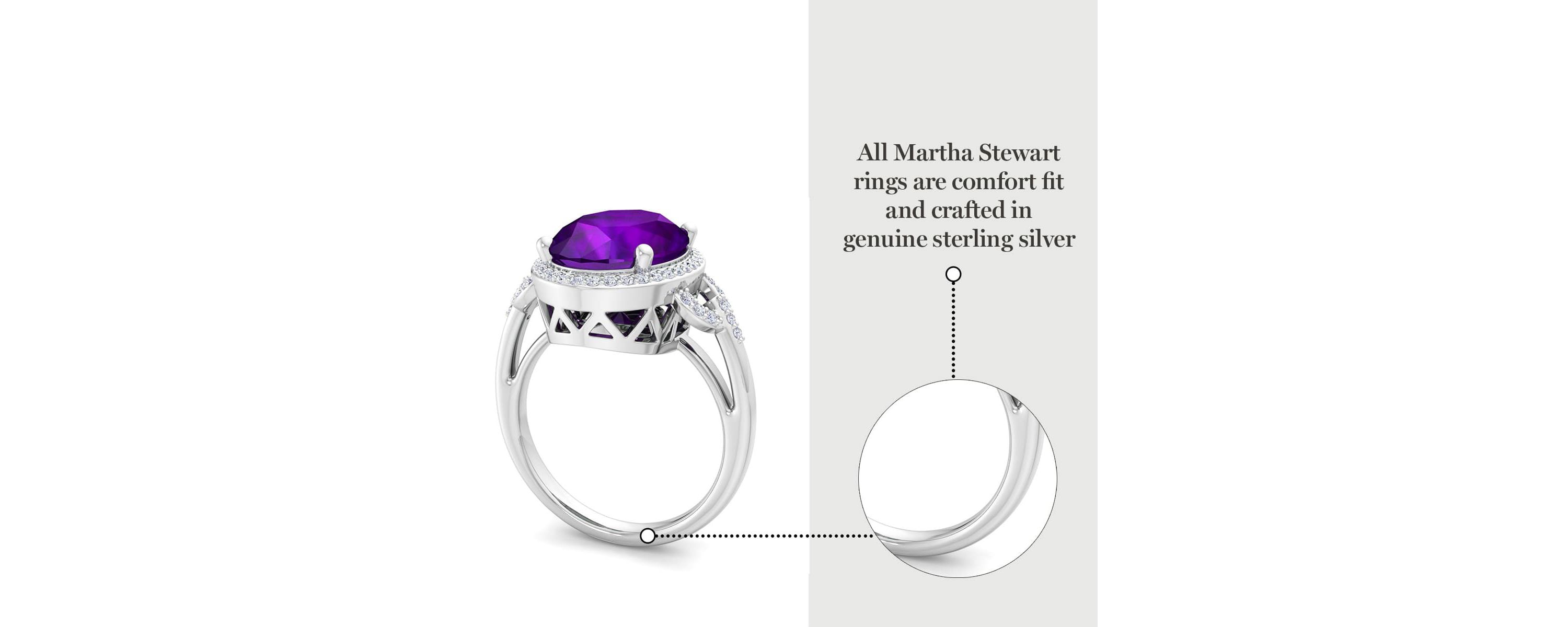Lab Created Martha Stewart 6 3/4 Carat Oval Shape Gemstone and Lab Grown Diamond Halo Ring In Sterling Silver