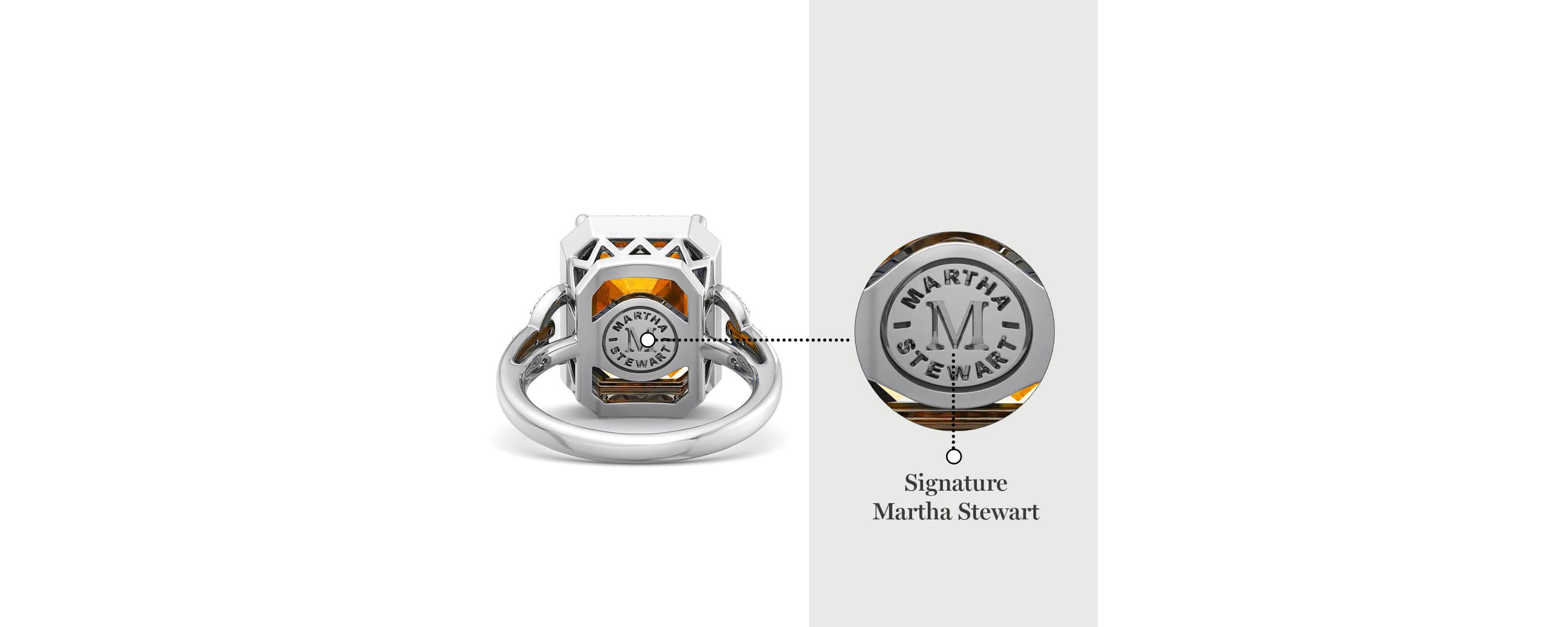 Lab Created Martha Stewart 7 1/3 Carat Emerald Cut Gemstone and Lab Grown Diamond Halo Ring In Sterling Silver