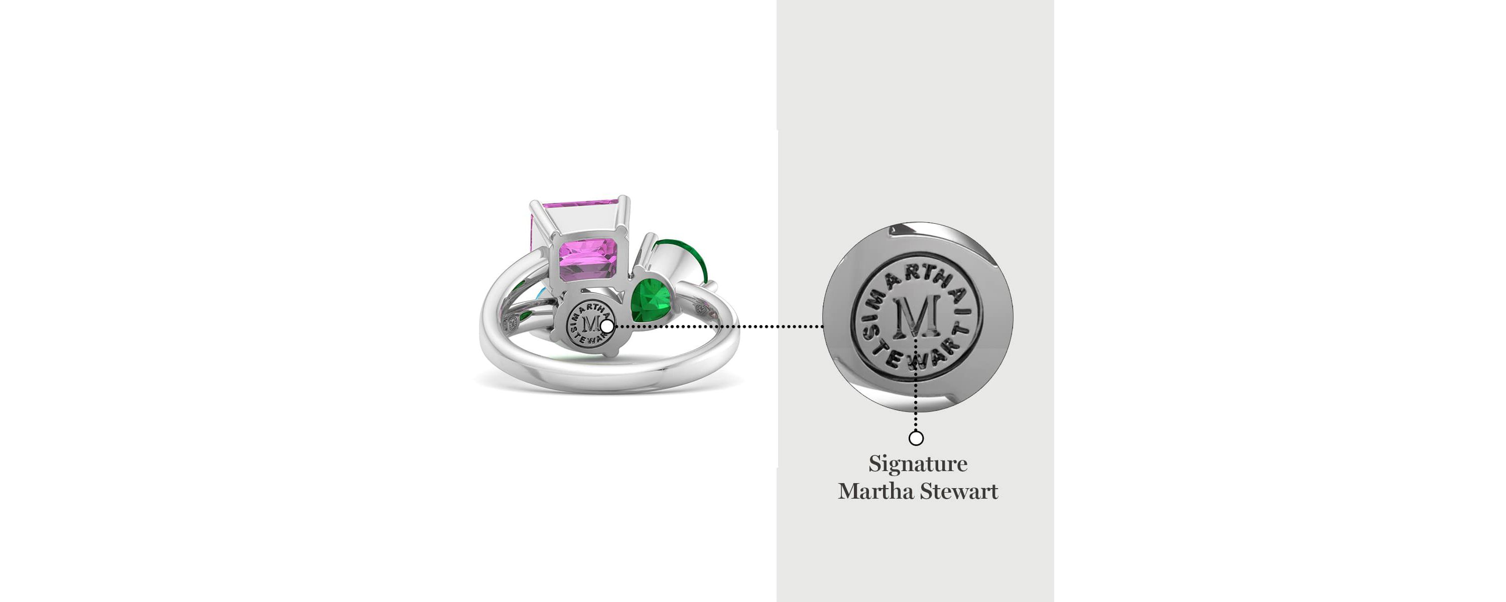 Lab Created Martha Stewart 3 3/4 Carat Blue Topaz, Emerald and Pink Sapphire Three Stone Cluster Ring In Sterling Silver