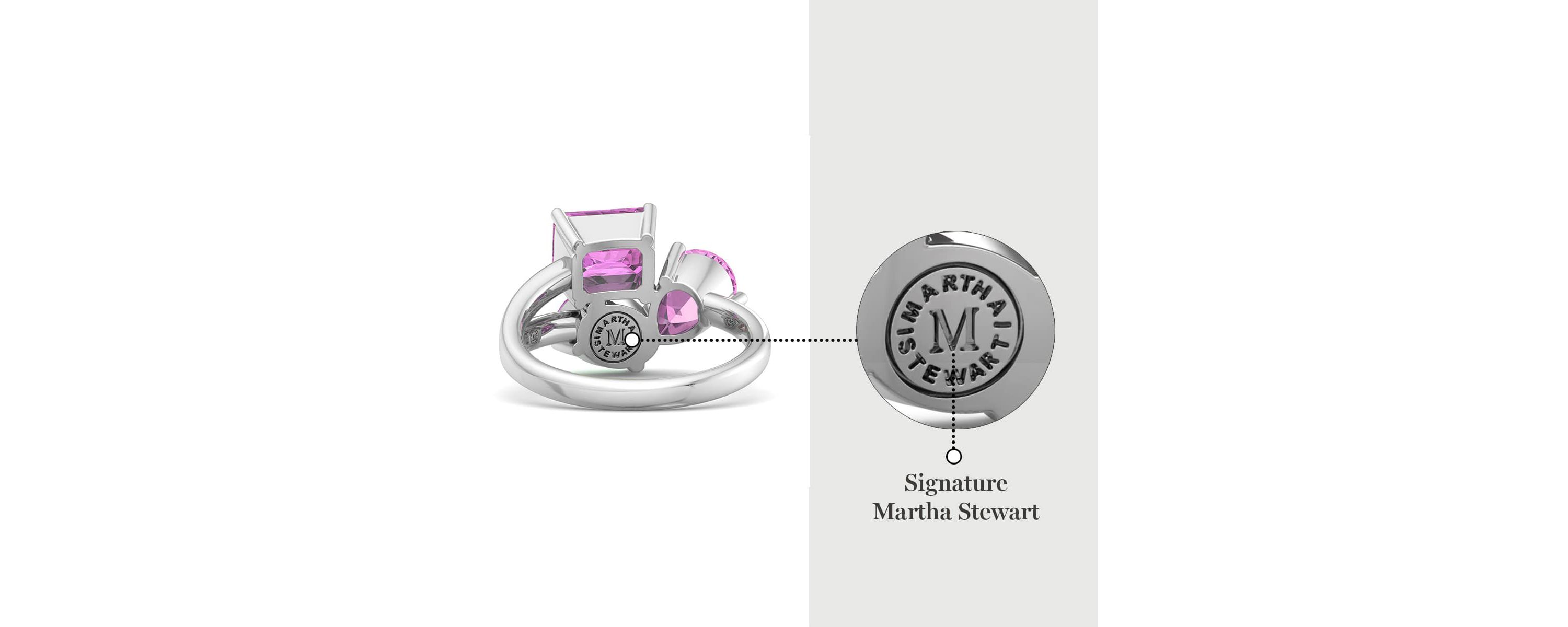 Lab Created Martha Stewart 3 3/4 Carat Pink Sapphire Three Stone Cluster Ring In Sterling Silver