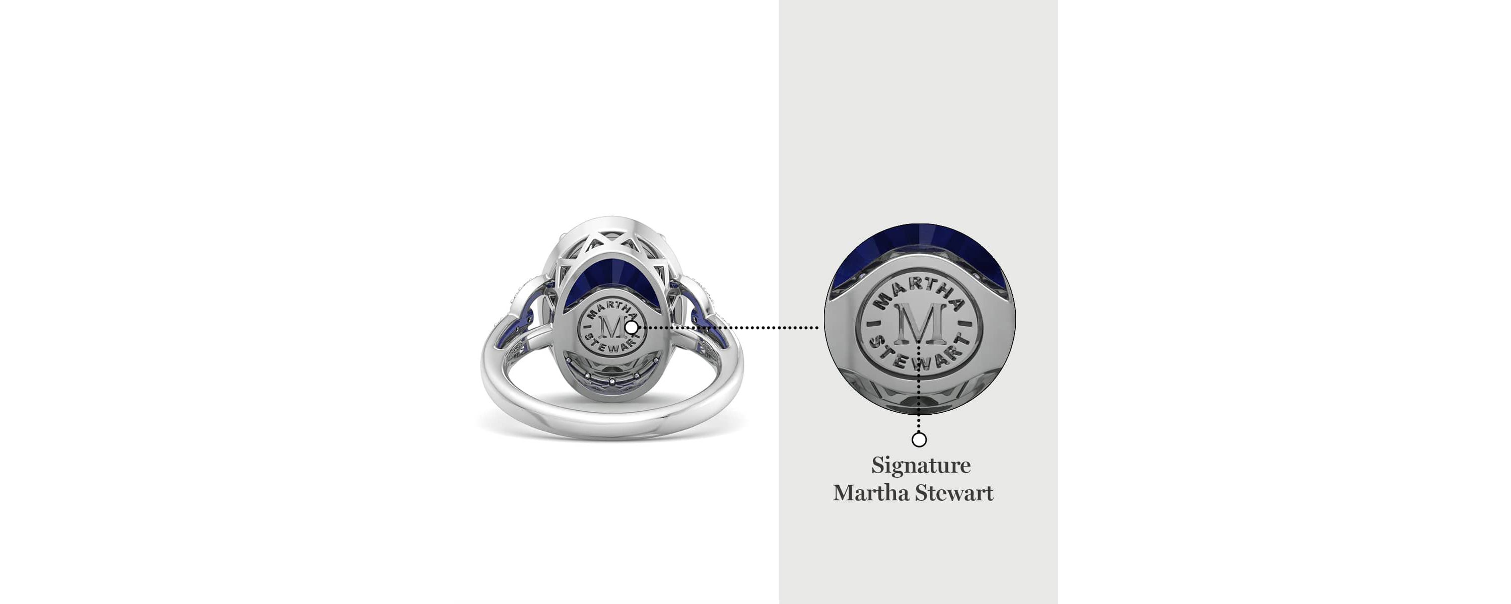 Lab Created Martha Stewart 6 3/4 Carat Oval Shape Gemstone and Lab Grown Diamond Halo Ring In Sterling Silver