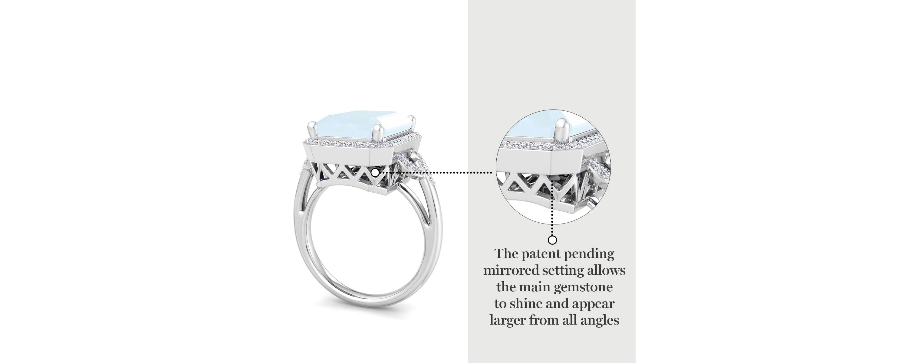 Lab Created Martha Stewart 7 1/3 Carat Emerald Cut Gemstone and Lab Grown Diamond Halo Ring In Sterling Silver