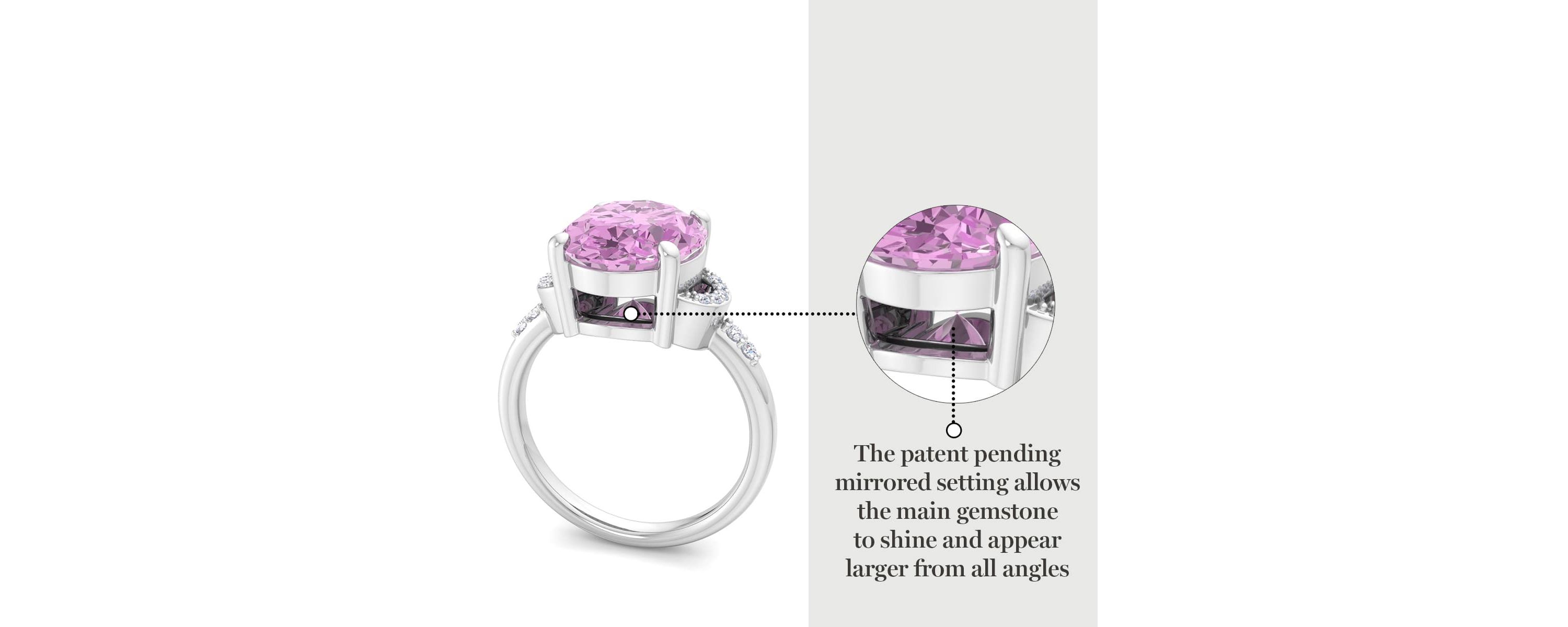 Lab Created Martha Stewart 4 1/2 Carat Oval Shape Gemstone and Lab Grown Diamond Ring In Sterling Silver