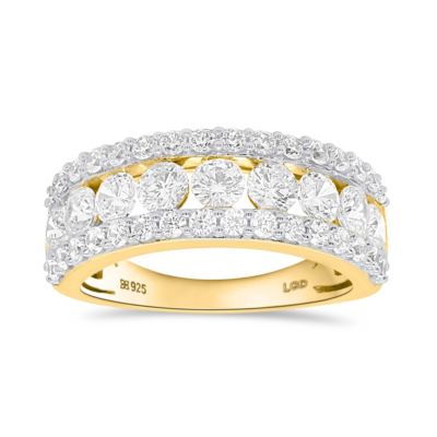 ETHIQUE Lab Created 2CTW Lab Grown Diamond Fashion Ring In Gold Plated Sterling Silver