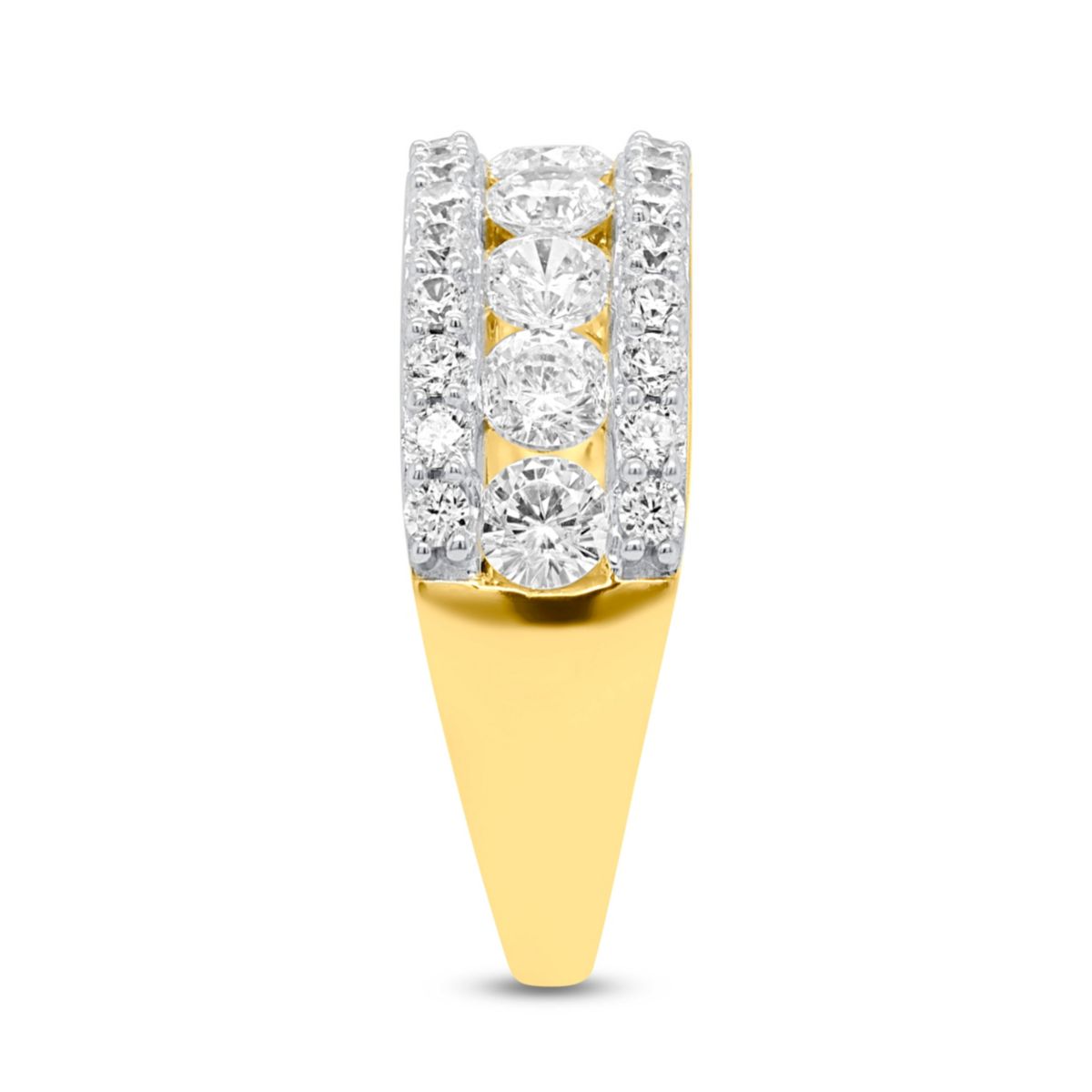 Lab Created 2CTW Lab Grown Diamond Fashion Ring In Gold Plated Sterling Silver