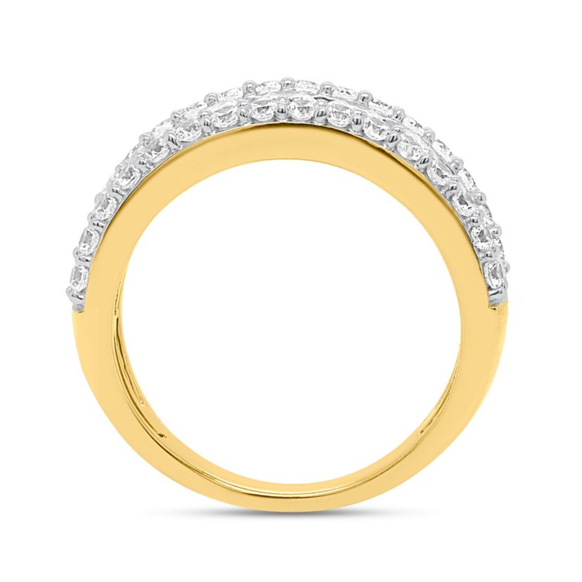 Lab Created 2CTW Lab Grown Diamond Fashion Ring In Gold Plated Sterling Silver