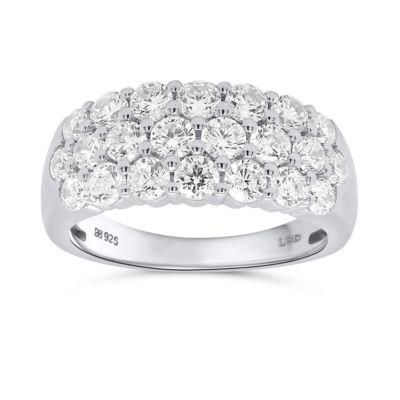 ETHIQUE Lab Created 2CTW Lab Grown Diamond Statement Ring In Sterling Silver
