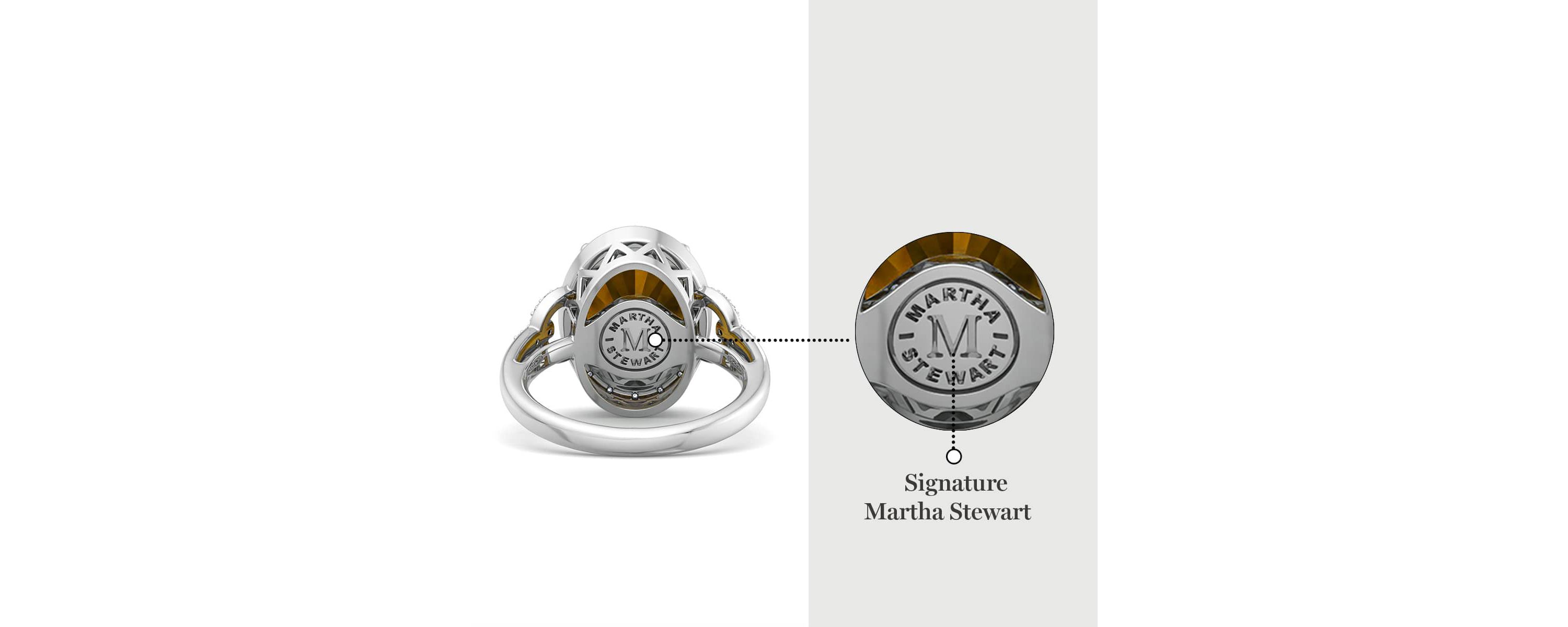 Lab Created Martha Stewart 6 3/4 Carat Oval Shape Gemstone and Lab Grown Diamond Halo Ring In Sterling Silver