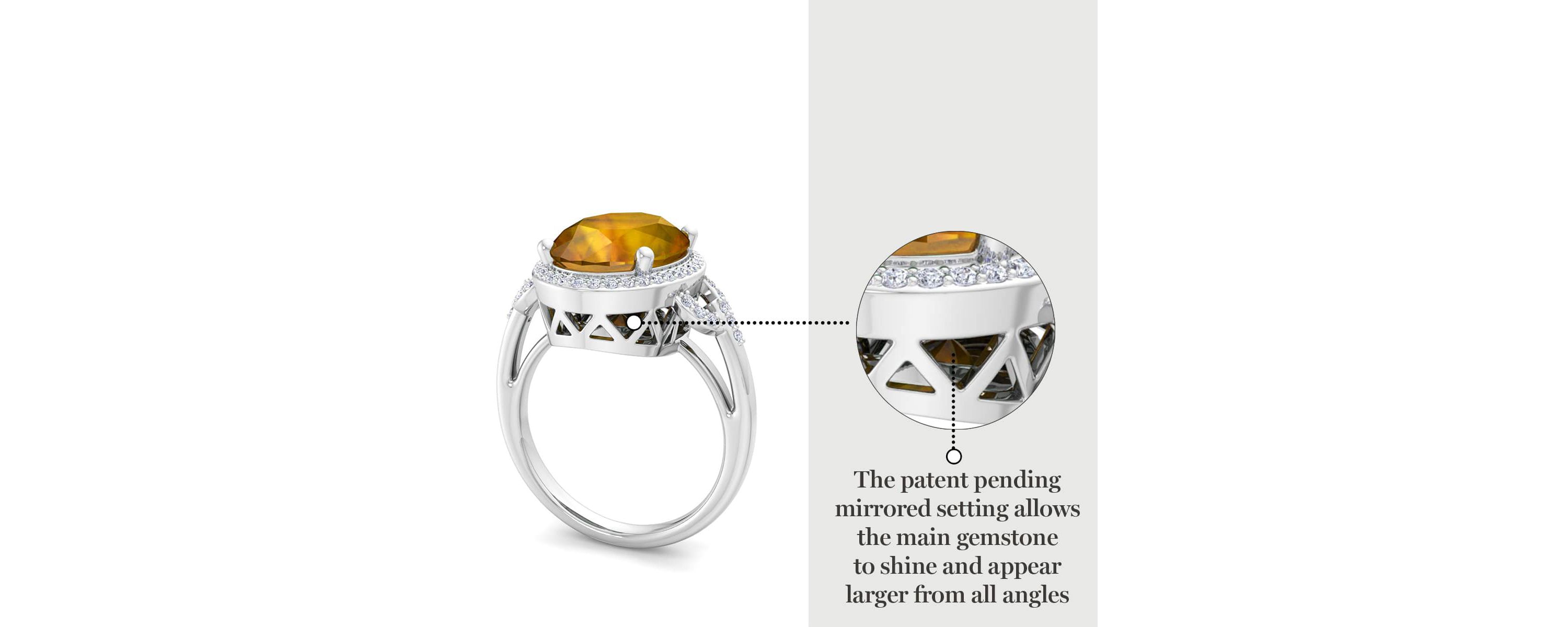 Lab Created Martha Stewart 6 3/4 Carat Oval Shape Gemstone and Lab Grown Diamond Halo Ring In Sterling Silver