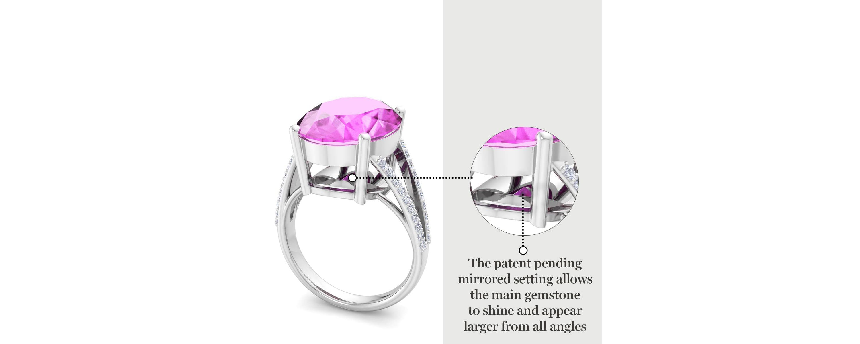 Lab Created Martha Stewart 10 1/4 Carat Oval Shape Gemstone and Lab Grown Diamond Ring In Sterling Silver