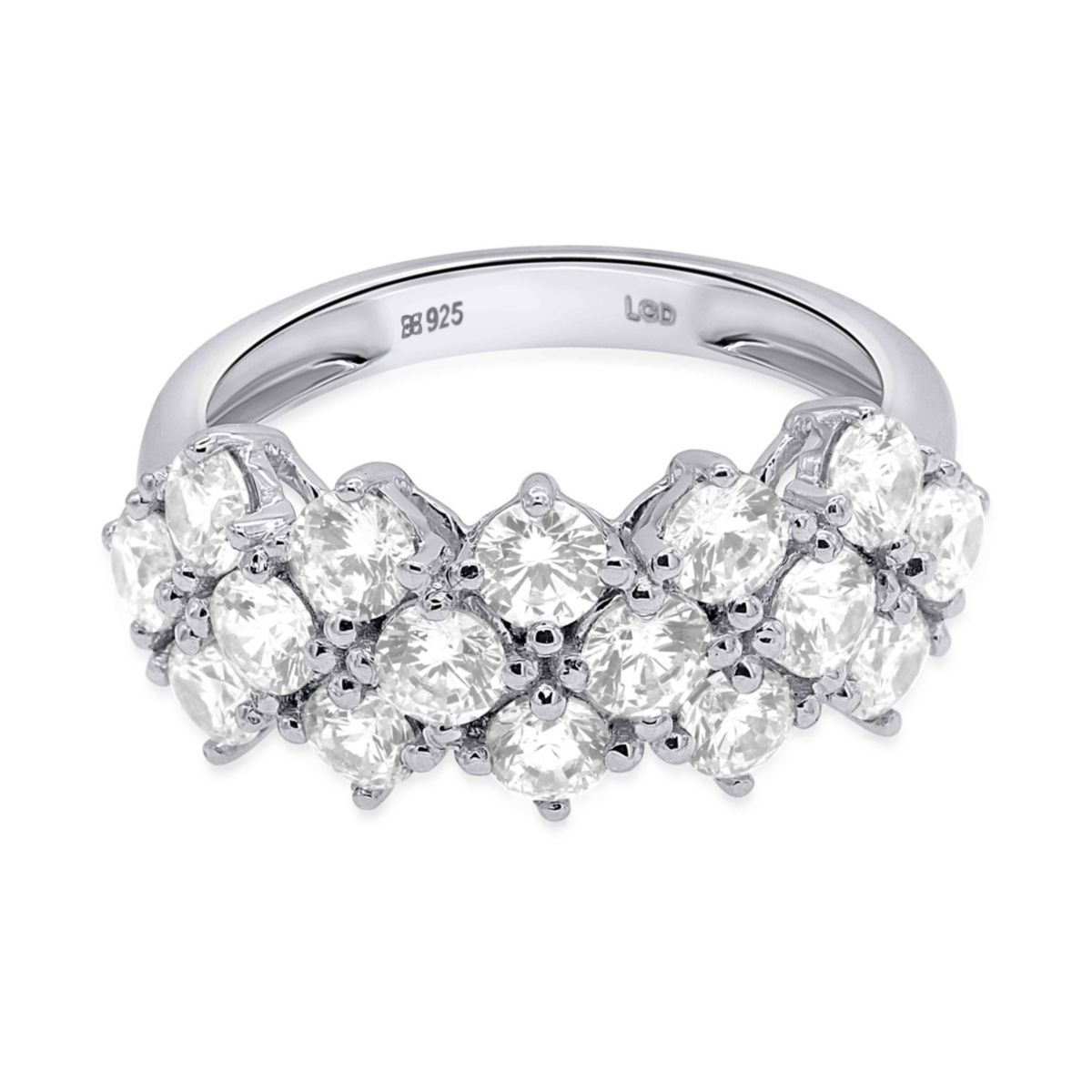 Lab Created 2CTW Lab Grown Diamond Fashion Ring In Sterling Silver