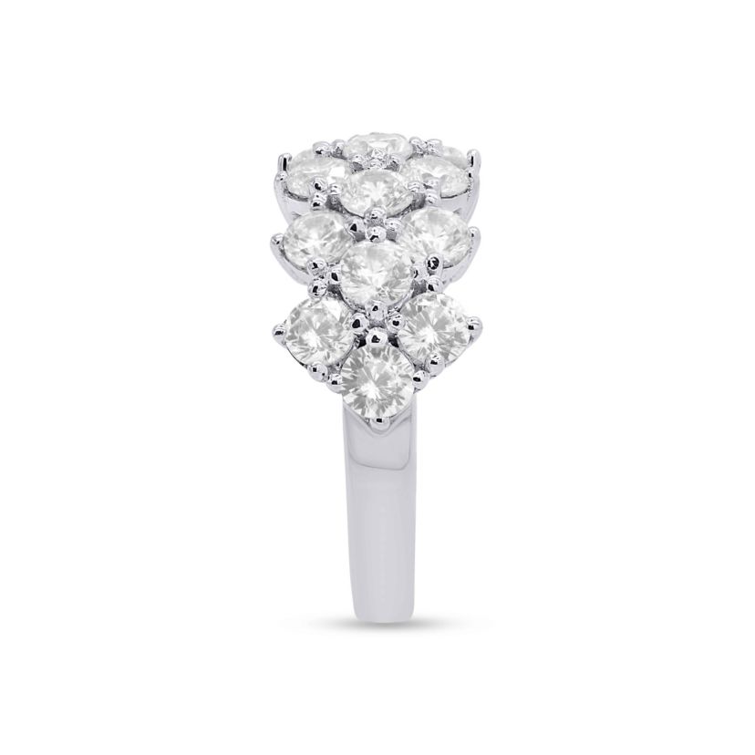 Lab Created 2CTW Lab Grown Diamond Fashion Ring In Sterling Silver