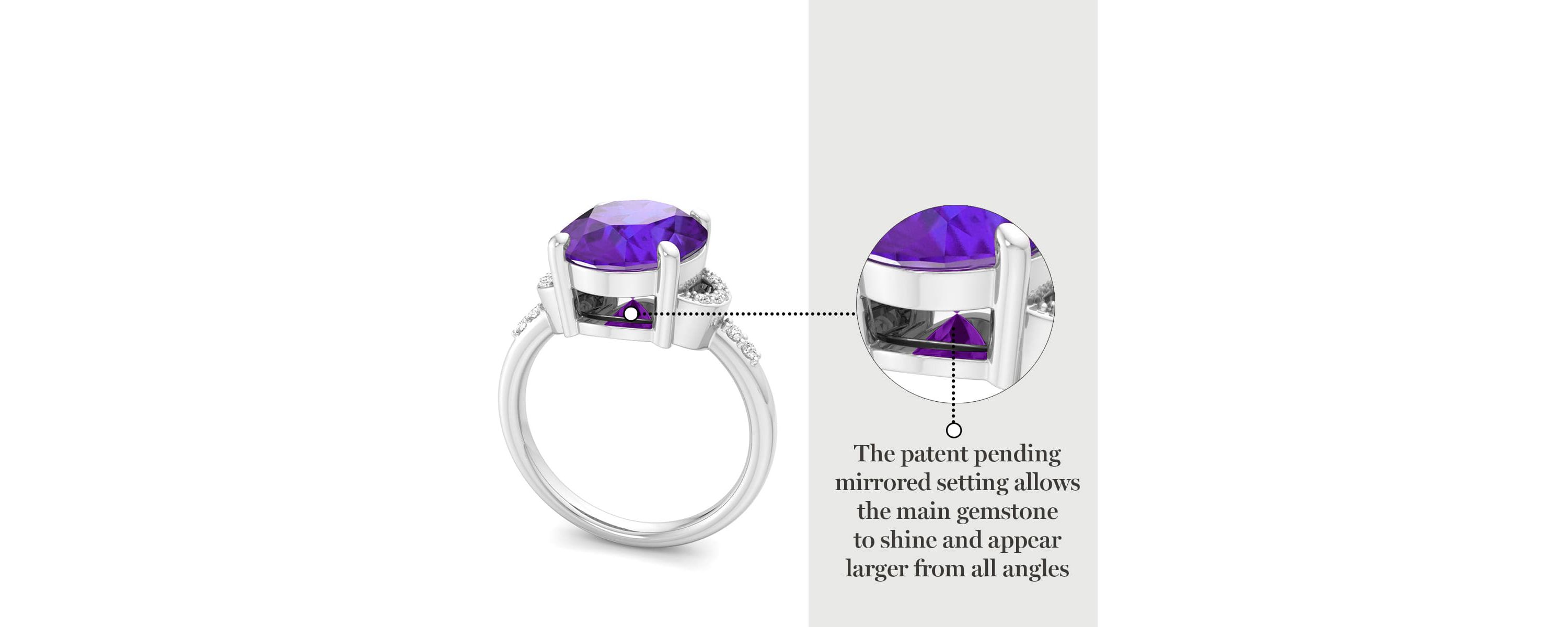 Lab Created Martha Stewart 4 1/2 Carat Oval Shape Gemstone and Lab Grown Diamond Ring In Sterling Silver