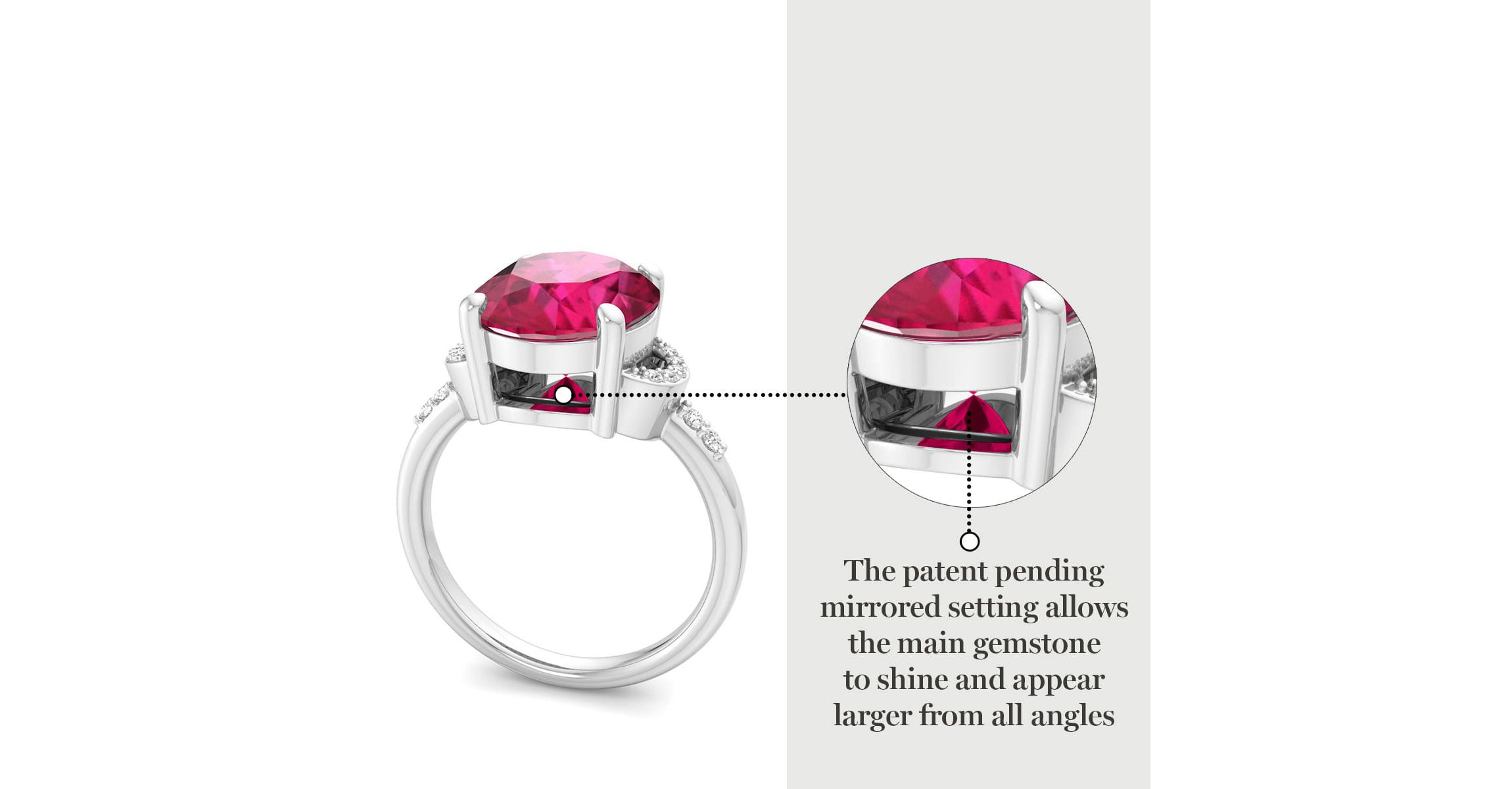 Lab Created Martha Stewart 4 1/2 Carat Oval Shape Gemstone and Lab Grown Diamond Ring In Sterling Silver