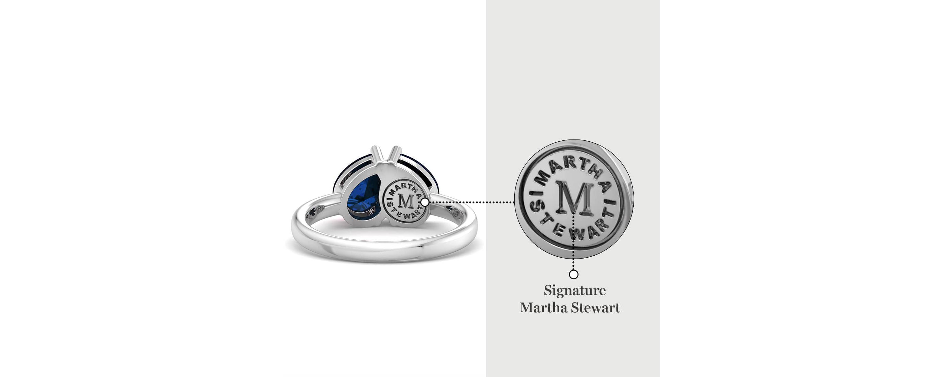 Lab Created Martha Stewart 2 Carat Sapphire Two Stone Ring In Sterling Silver