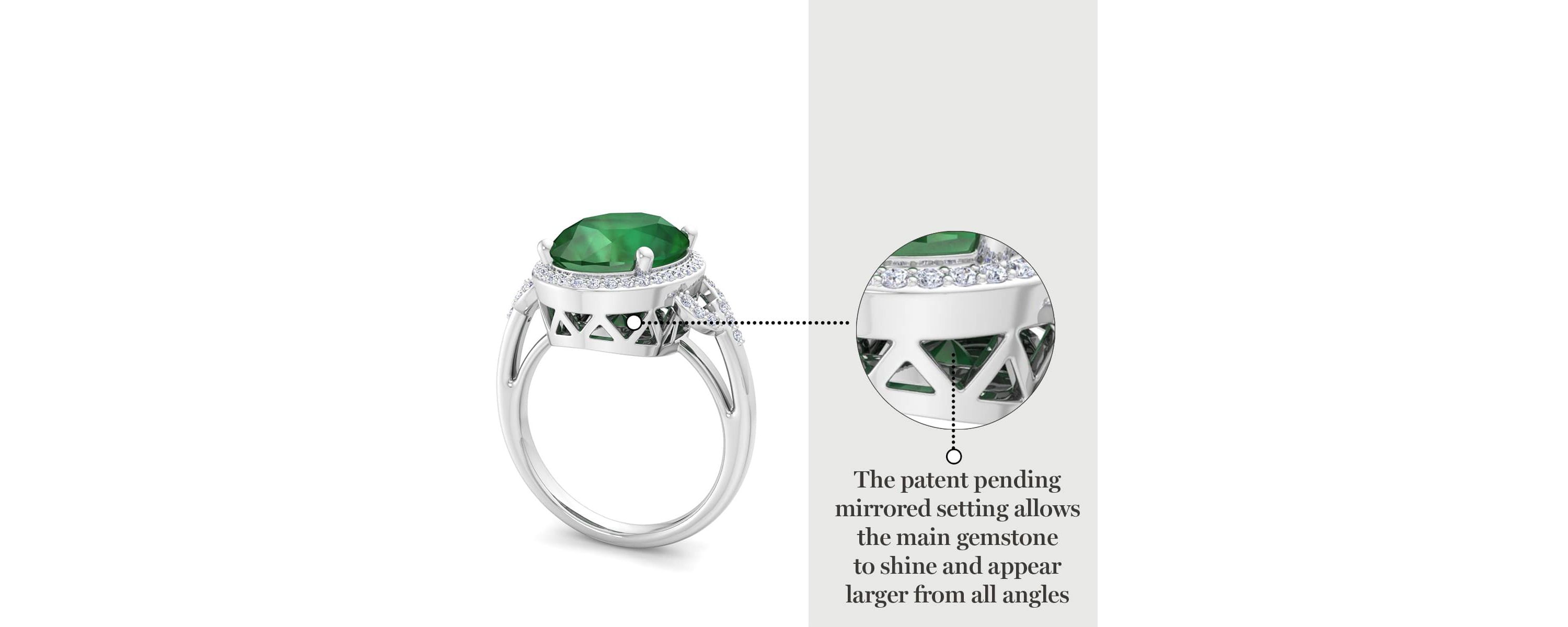 Lab Created Martha Stewart 6 3/4 Carat Oval Shape Gemstone and Lab Grown Diamond Halo Ring In Sterling Silver