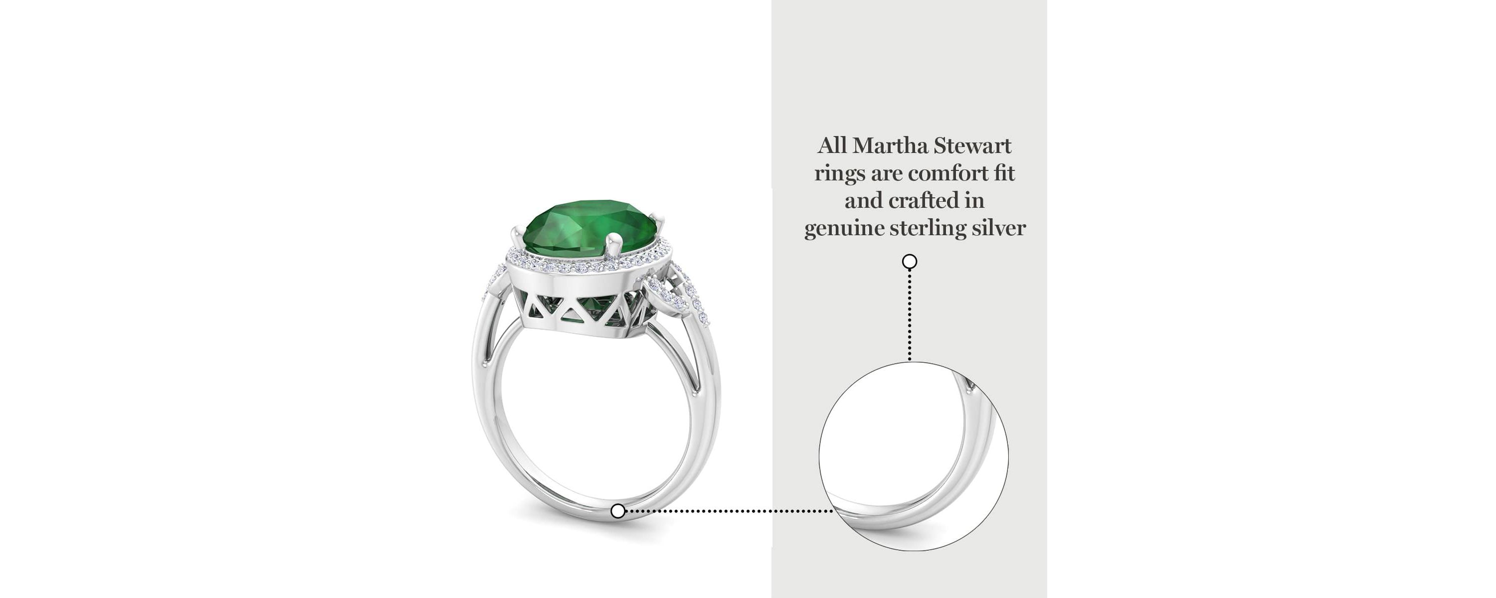 Lab Created Martha Stewart 6 3/4 Carat Oval Shape Gemstone and Lab Grown Diamond Halo Ring In Sterling Silver