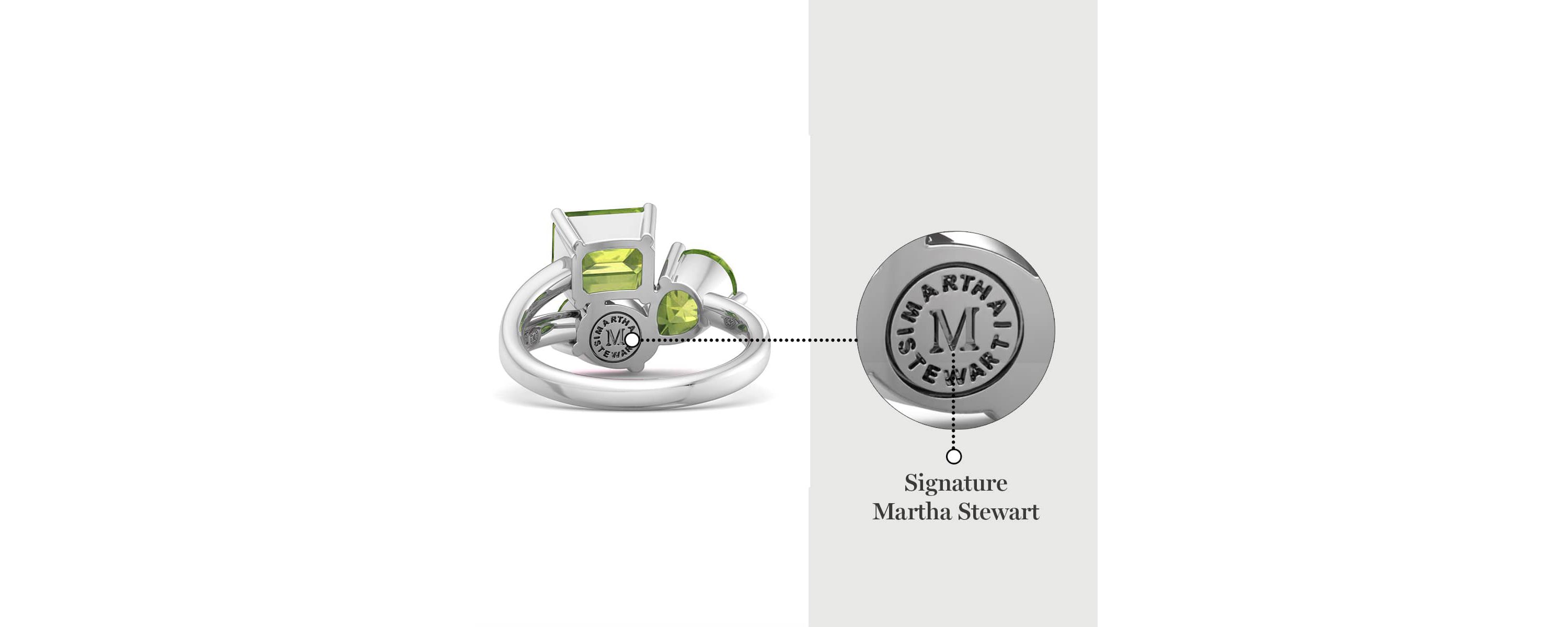 Lab Created Martha Stewart 3 3/4 Carat Peridot Three Stone Cluster Ring In Sterling Silver