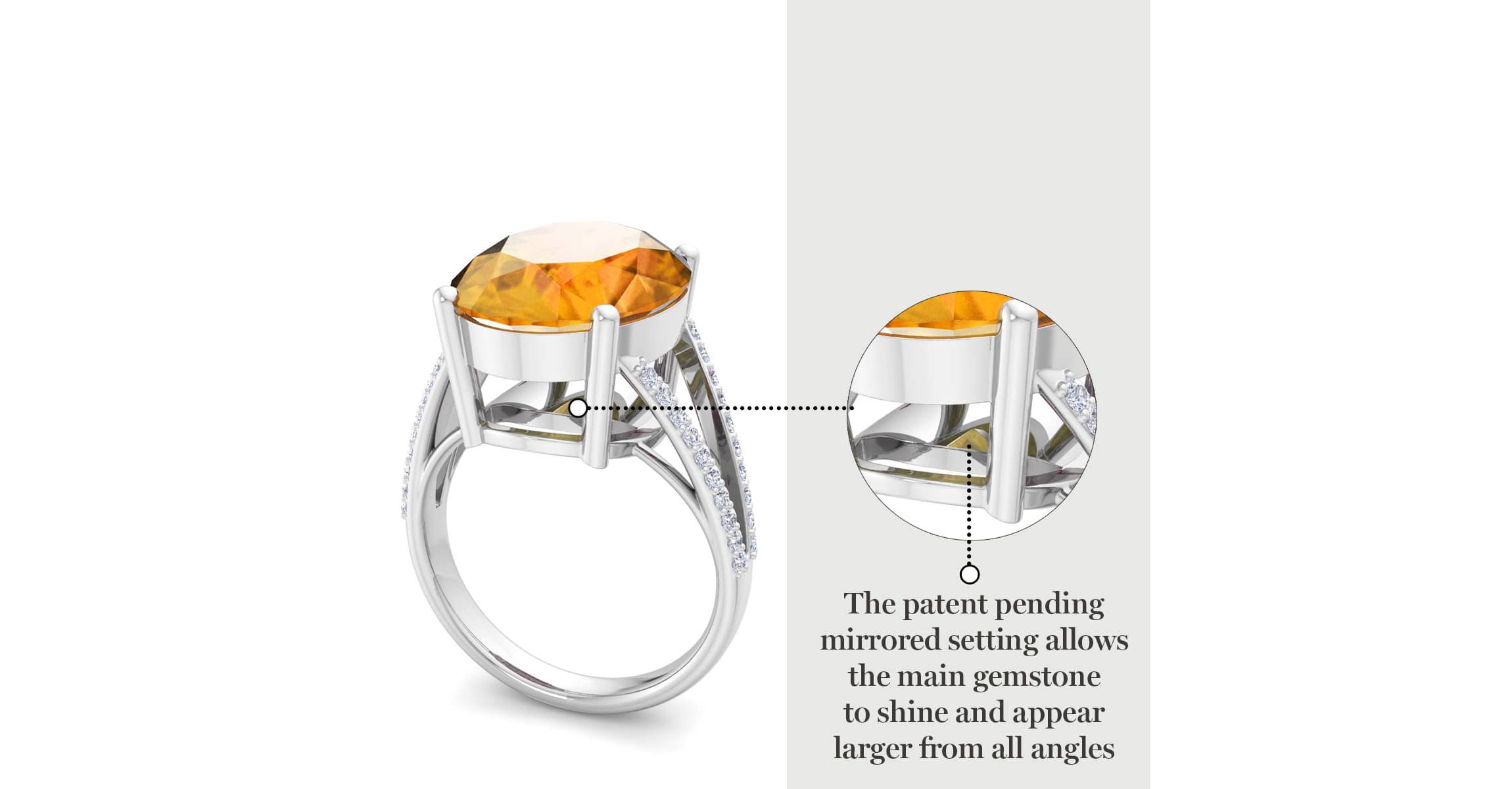 Lab Created Martha Stewart 10 1/4 Carat Oval Shape Gemstone and Lab Grown Diamond Ring In Sterling Silver