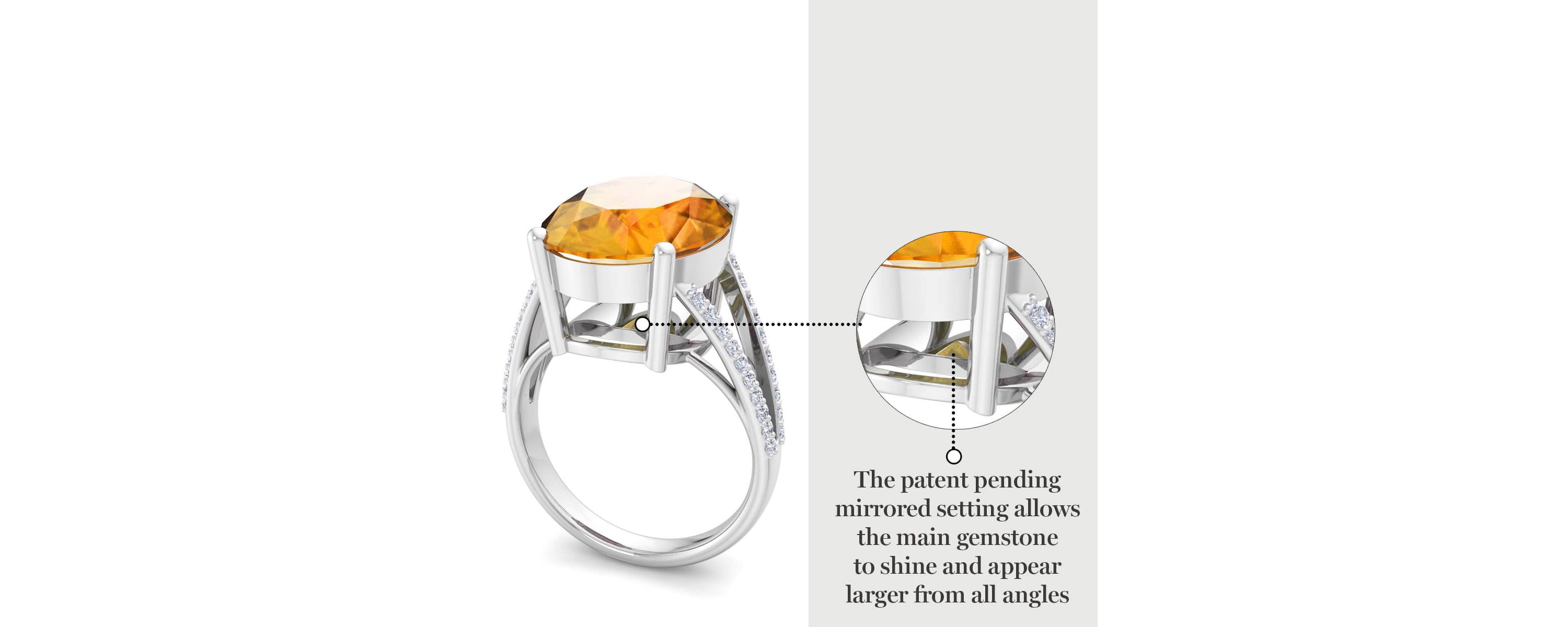 Lab Created Martha Stewart 10 1/4 Carat Oval Shape Gemstone and Lab Grown Diamond Ring In Sterling Silver