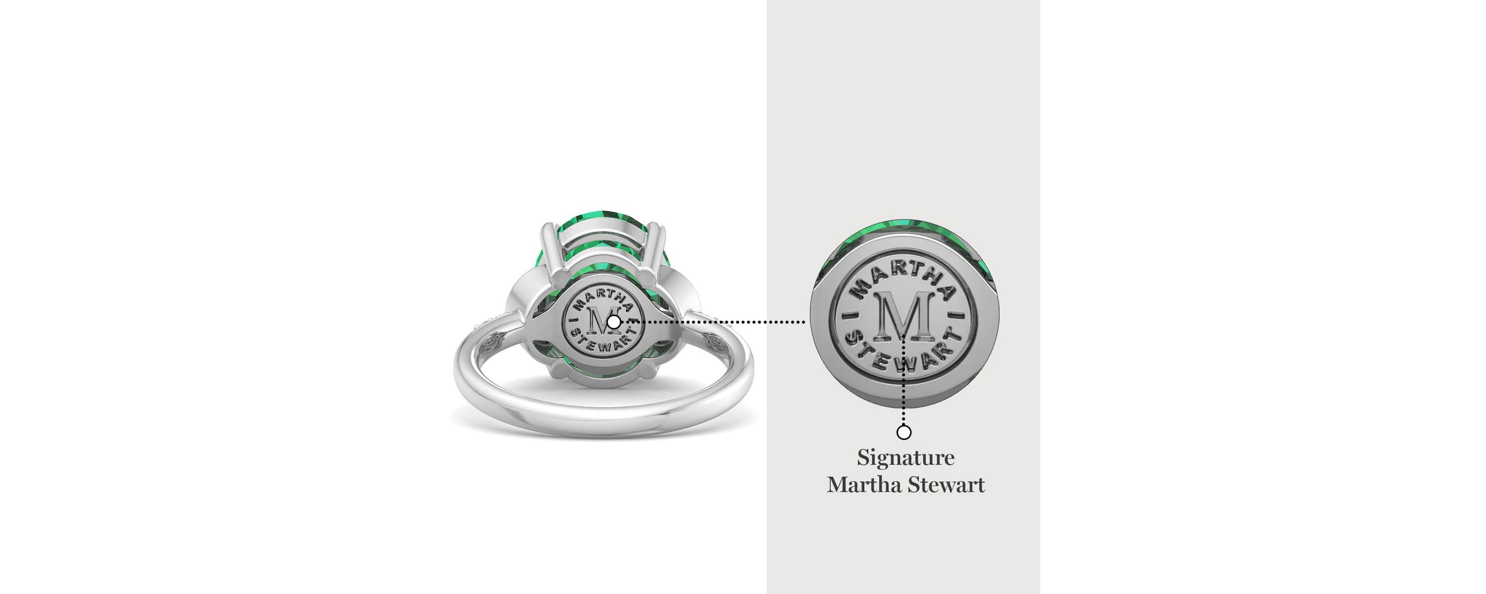 Lab Created Martha Stewart 4 1/2 Carat Oval Shape Gemstone and Lab Grown Diamond Ring In Sterling Silver