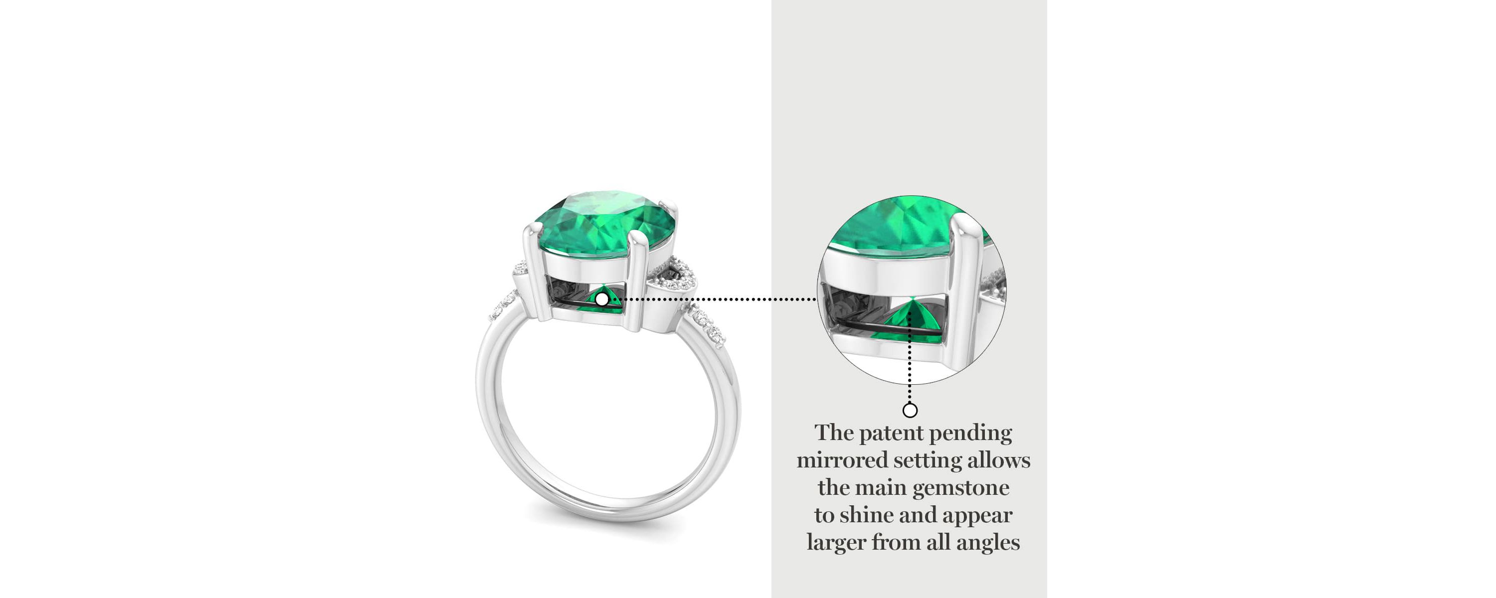 Lab Created Martha Stewart 4 1/2 Carat Oval Shape Gemstone and Lab Grown Diamond Ring In Sterling Silver