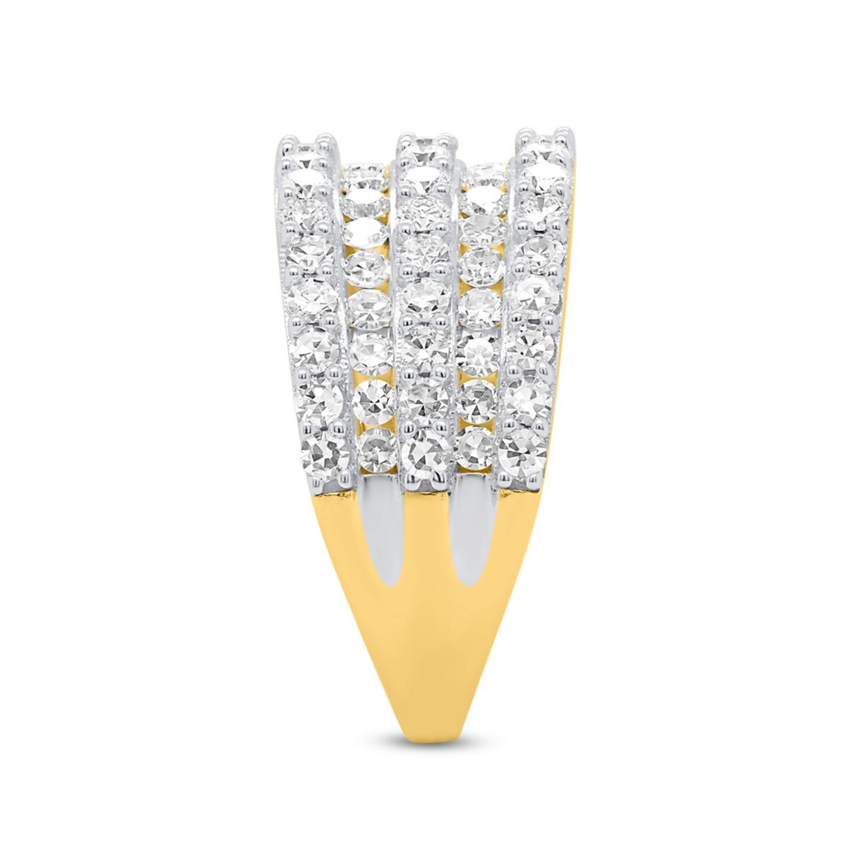 Lab Created 2CTW Lab Grown Diamond Fashion Ring In Gold Plated Sterling Silver