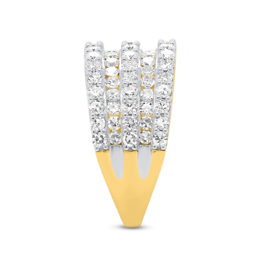 Lab Created 2CTW Lab Grown Diamond Fashion Ring In Gold Plated Sterling Silver