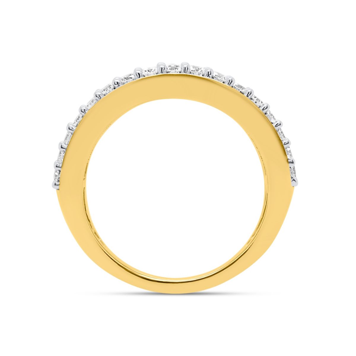 Lab Created 2CTW Lab Grown Diamond Fashion Ring In Gold Plated Sterling Silver