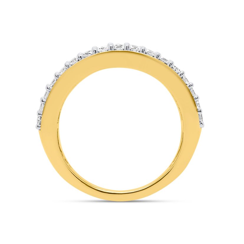 Lab Created 2CTW Lab Grown Diamond Fashion Ring In Gold Plated Sterling Silver