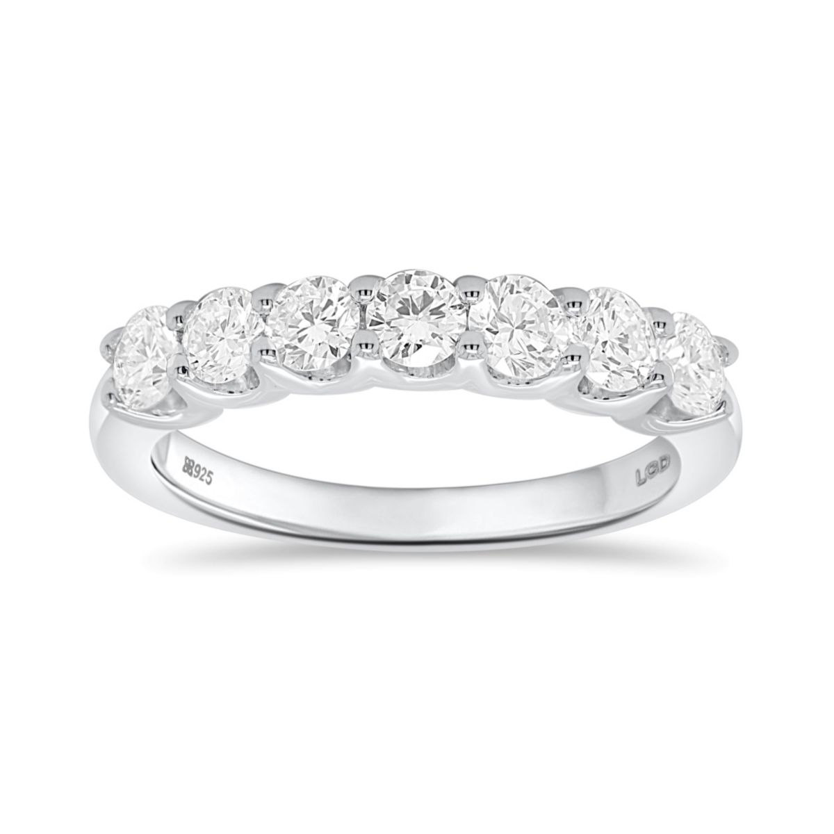 Lab Created 1CTW Lab Grown Diamond Band Ring In Sterling Silver