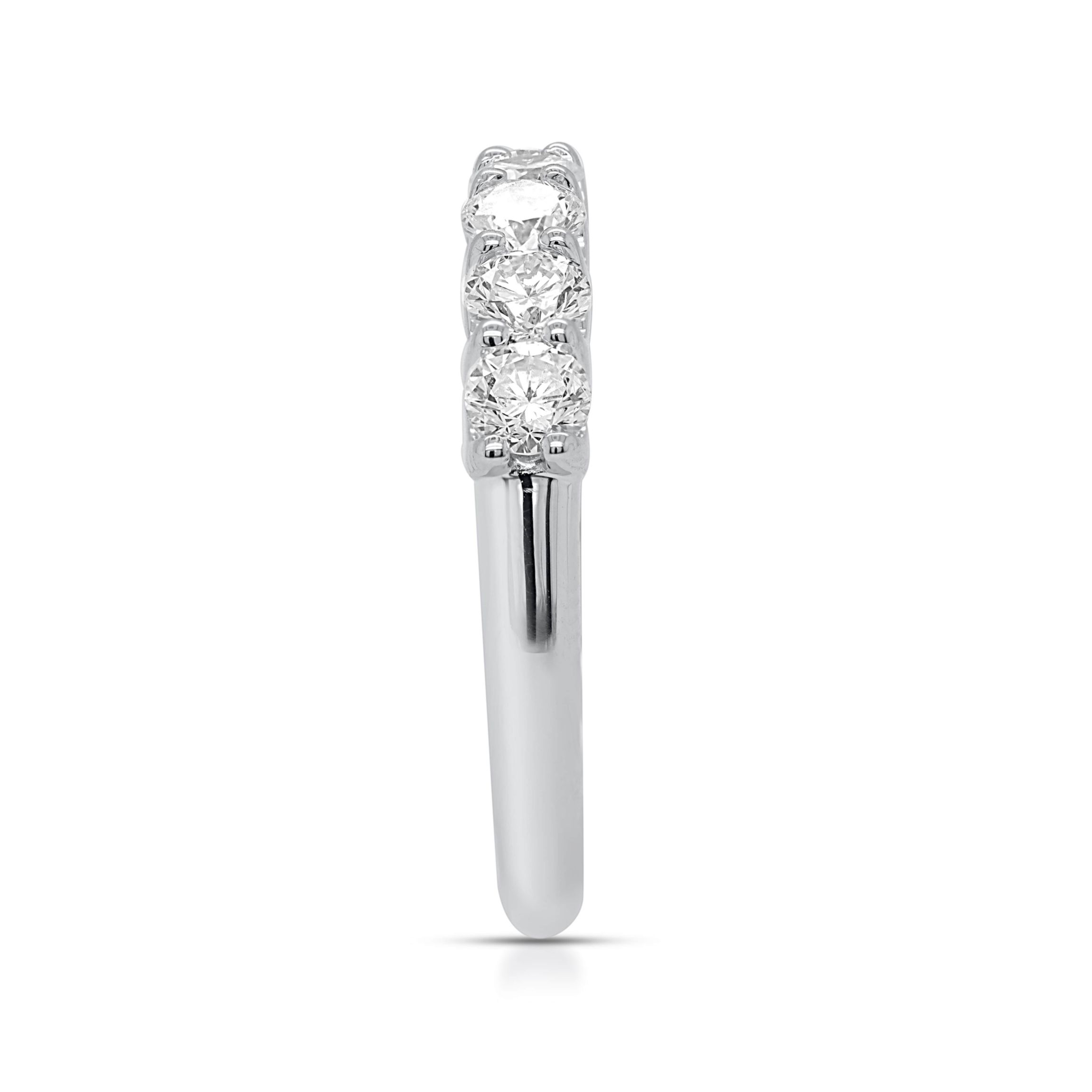 Lab Created 1CTW Lab Grown Diamond Band Ring In Sterling Silver