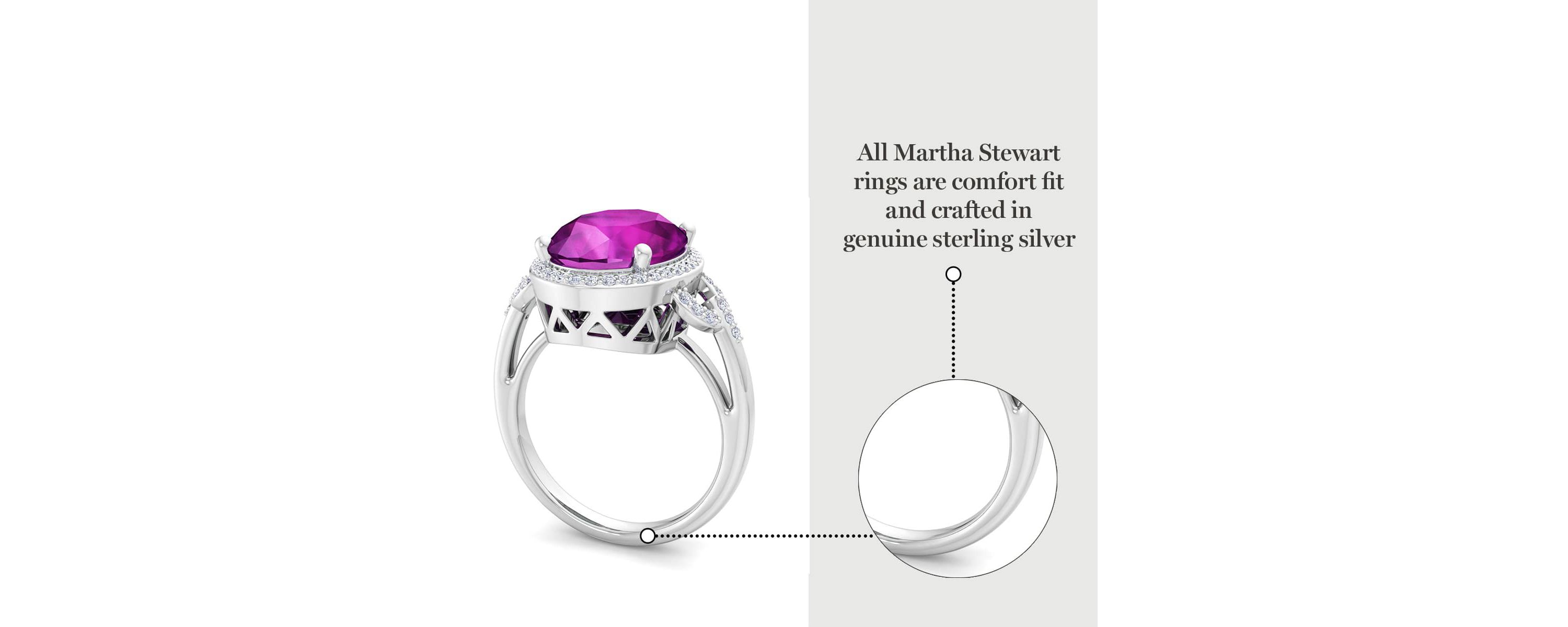 Lab Created Martha Stewart 6 3/4 Carat Oval Shape Gemstone and Lab Grown Diamond Halo Ring In Sterling Silver