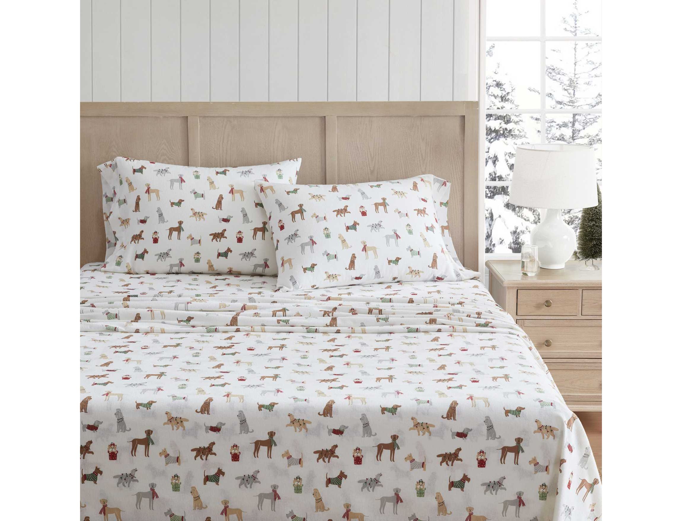 Holiday Pups Cotton Sheet Set