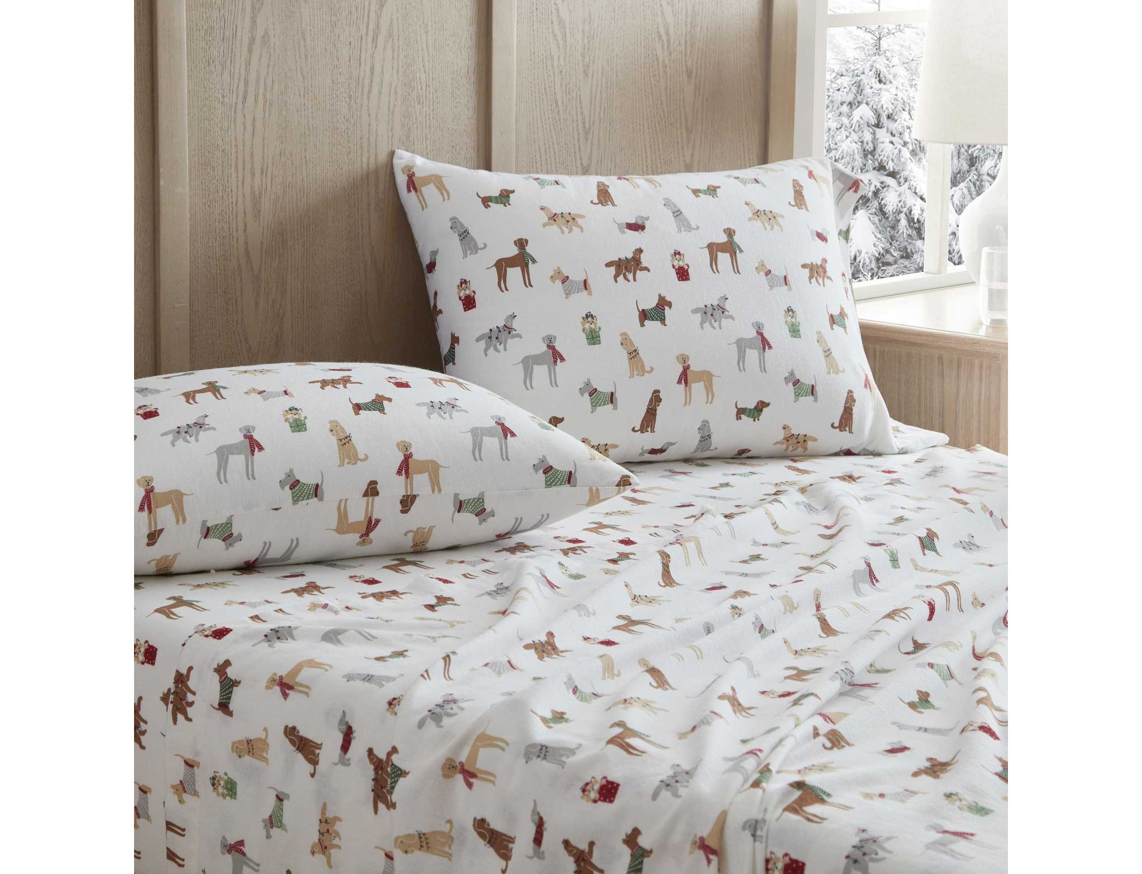 Holiday Pups Cotton Sheet Set