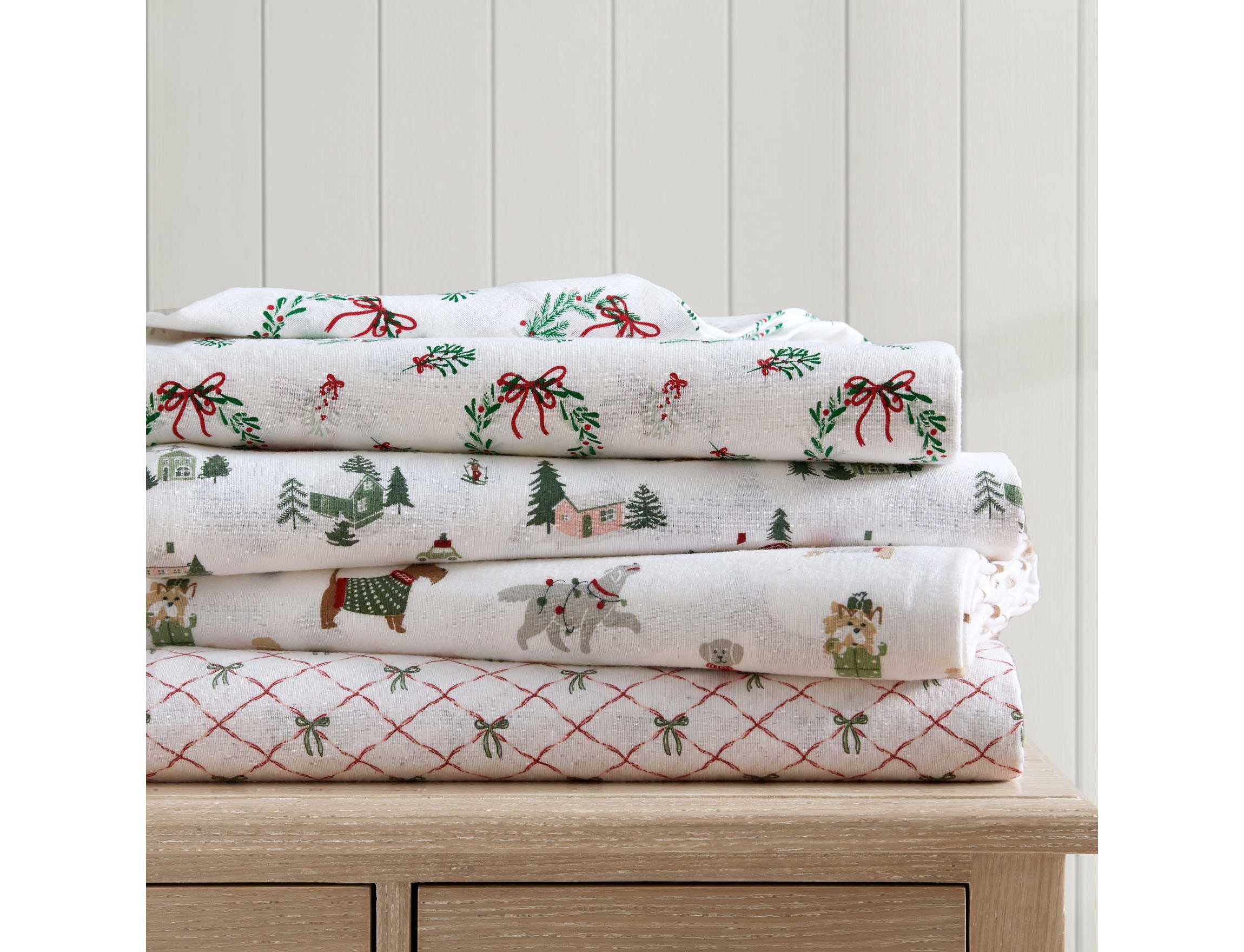 Holiday Pups Cotton Sheet Set