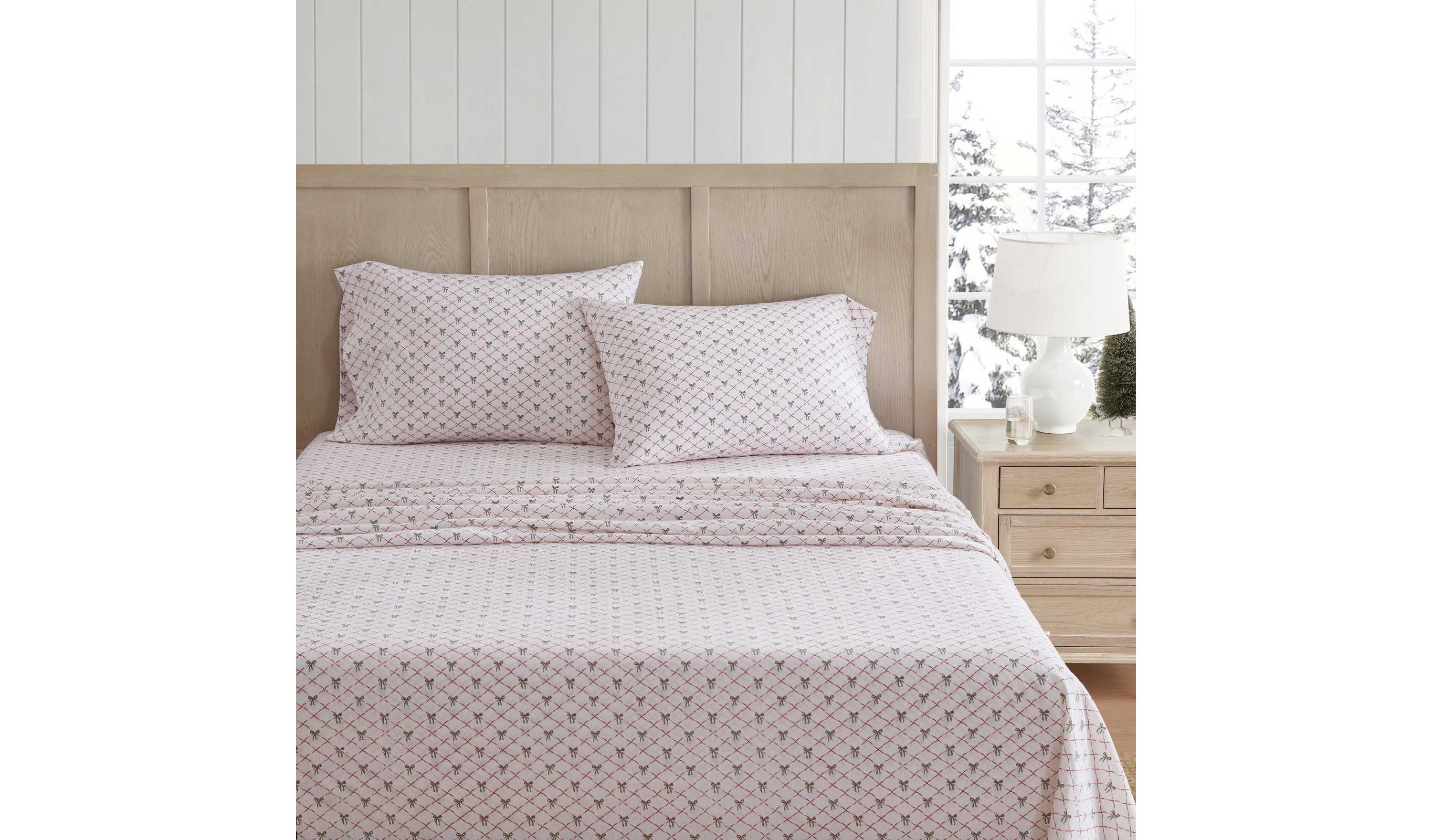 Holiday Bows Cotton Sheet Set