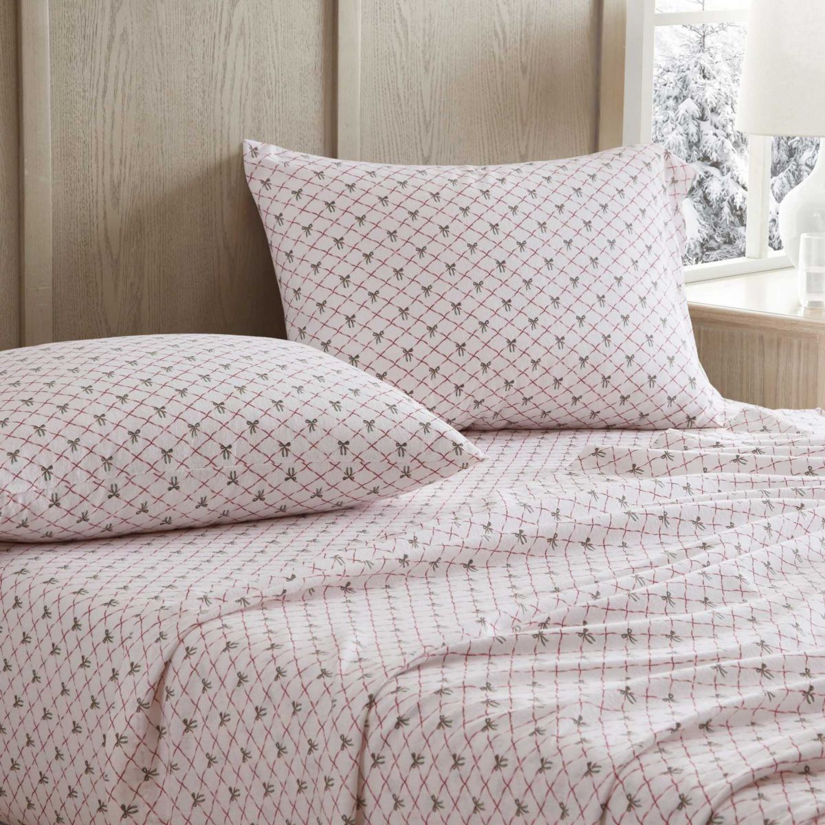 Holiday Bows Cotton Sheet Set