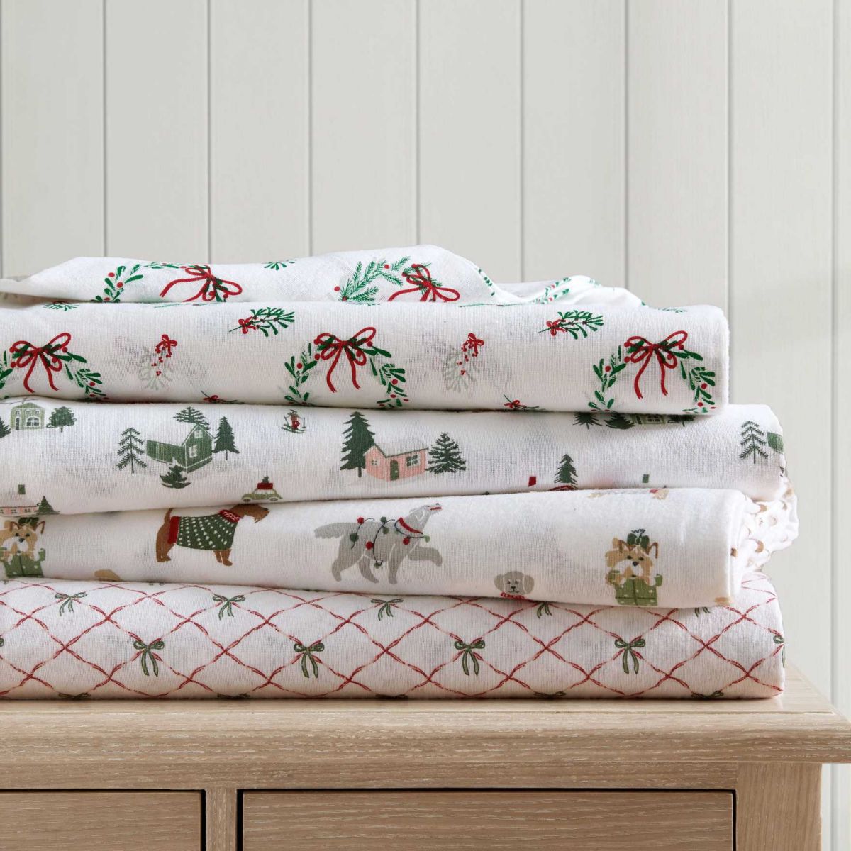 Holiday Bows Cotton Sheet Set
