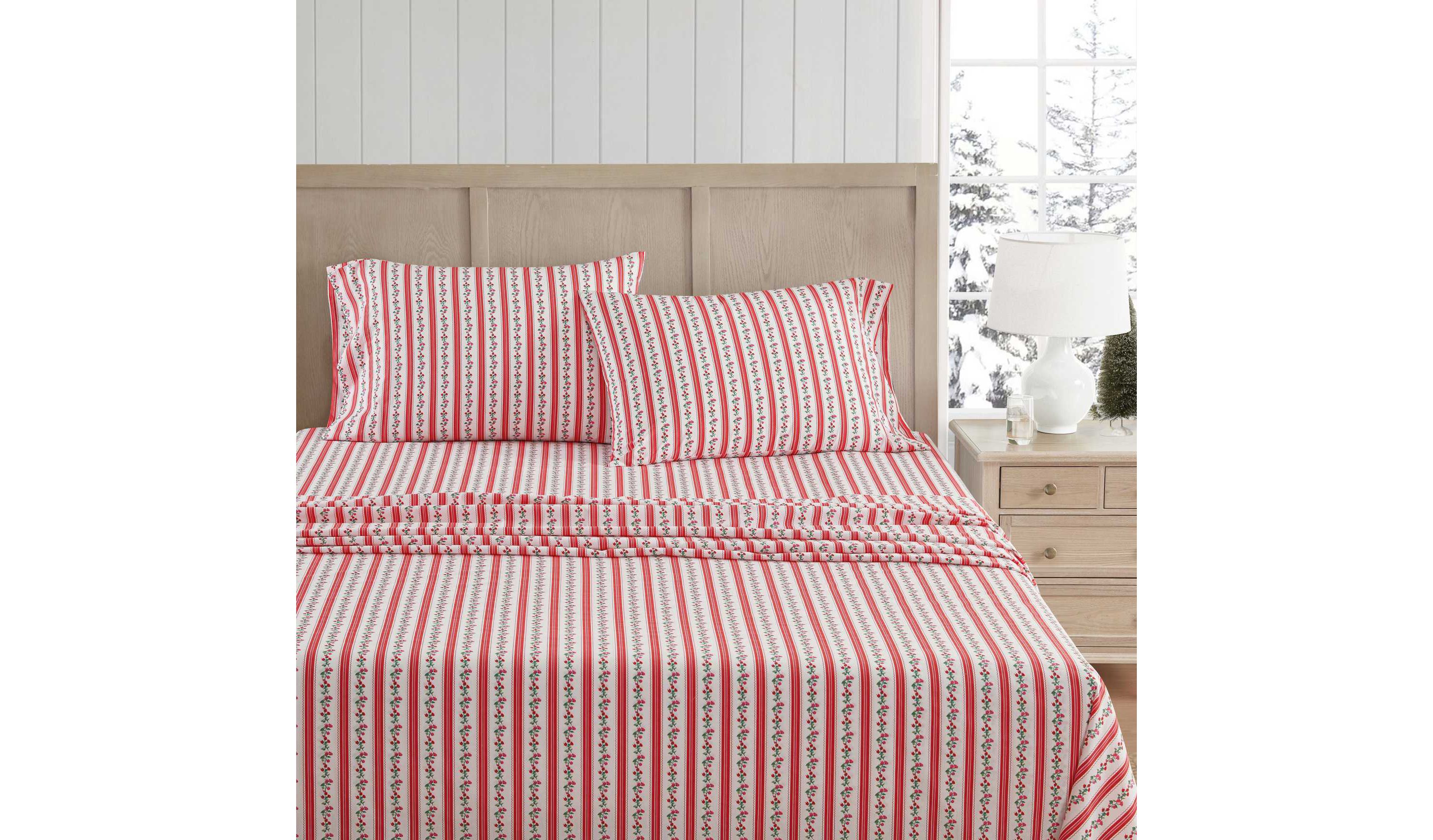 Rose Ribbon Cotton Sheet Set
