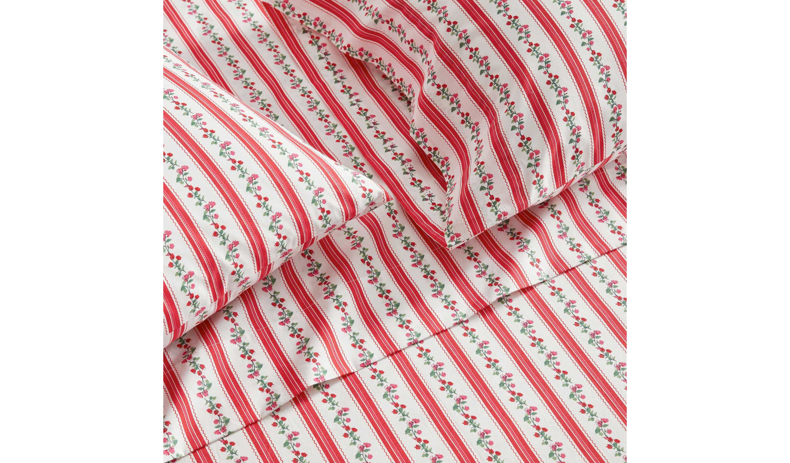 Rose Ribbon Cotton Sheet Set