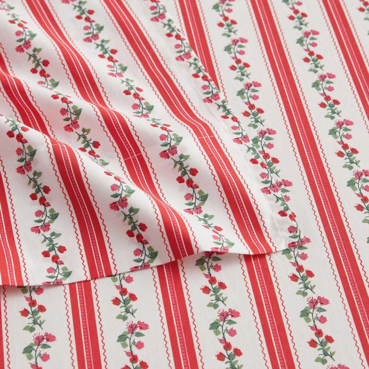 Rose Ribbon Cotton Sheet Set