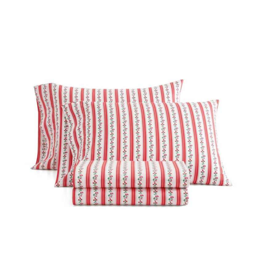Rose Ribbon Cotton Sheet Set