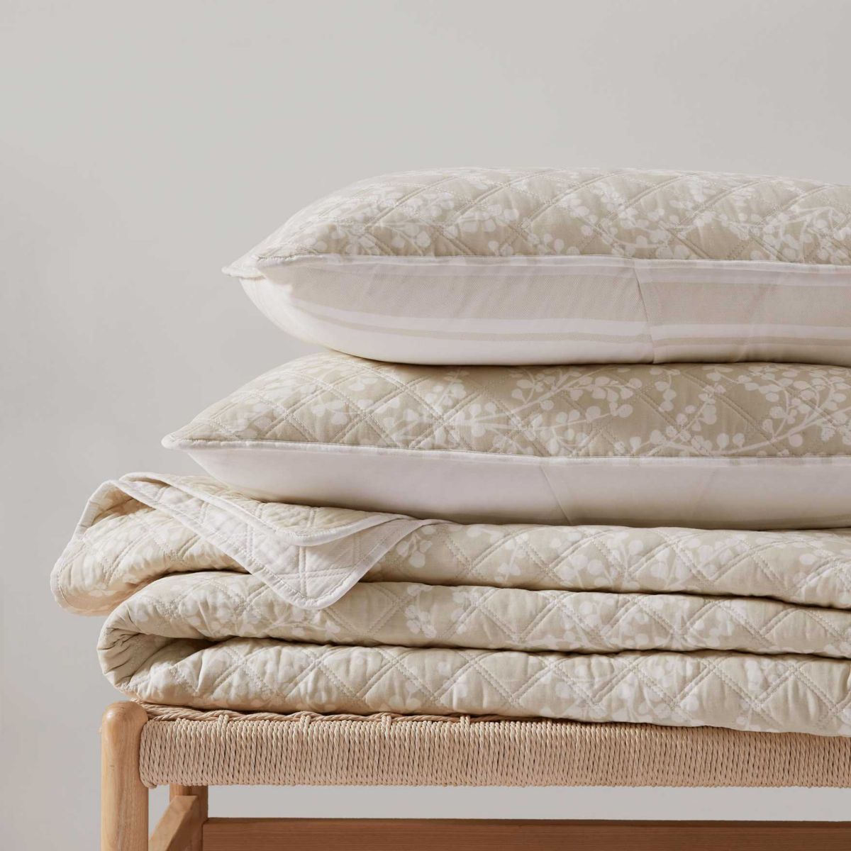 Layered Branches Cotton Quilt Set