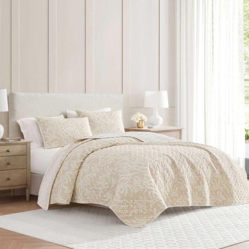 Layered Branches Cotton Quilt Set